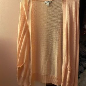 Pale pink cardigan sweater